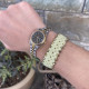 Crystal Weave βραχιόλι με κρυσταλλάκια ασημί και χρυσά Χειροποίητο βραχιόλι με ρυθμιζόμενο μέγεθος