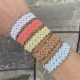 Crystal Weave βραχιόλι με κρυσταλλάκια ασημί και χρυσά Χειροποίητο βραχιόλι με ρυθμιζόμενο μέγεθος