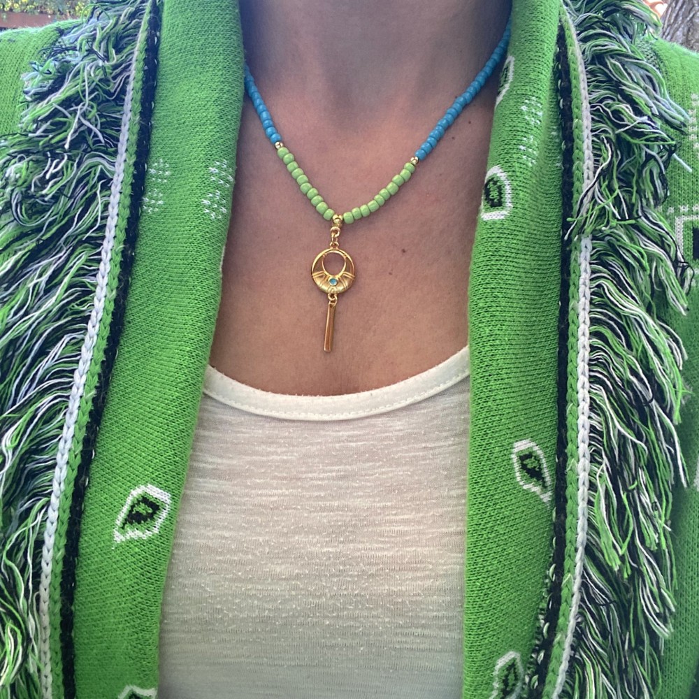 Κολιέ "Green Blue Breeze" Κολιέ "Green Blue Breeze"