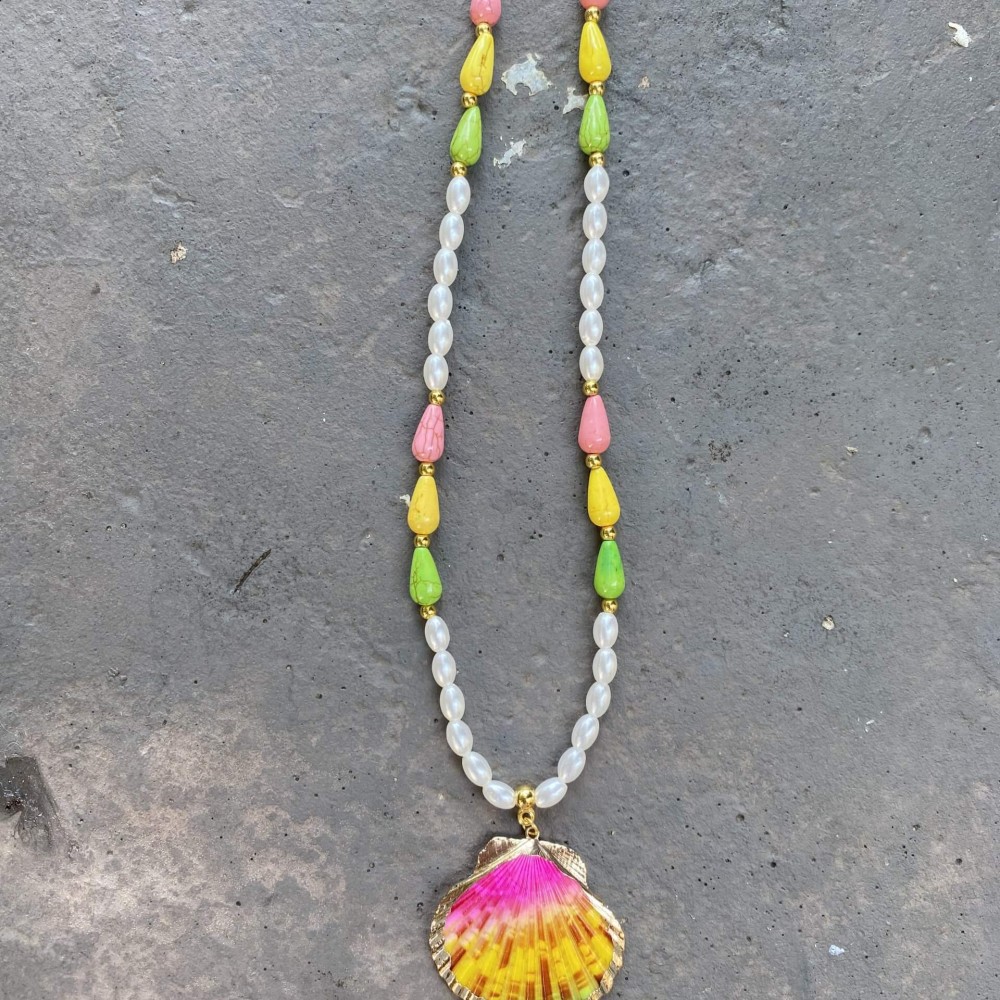 Κολιέ "Tropical Sunset Shell" Κολιέ "Tropical Sunset Shell"