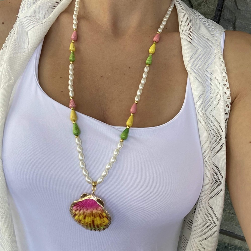 Κολιέ "Tropical Sunset Shell" Κολιέ "Tropical Sunset Shell"