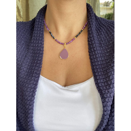 Κολιέ "Lila Drop"