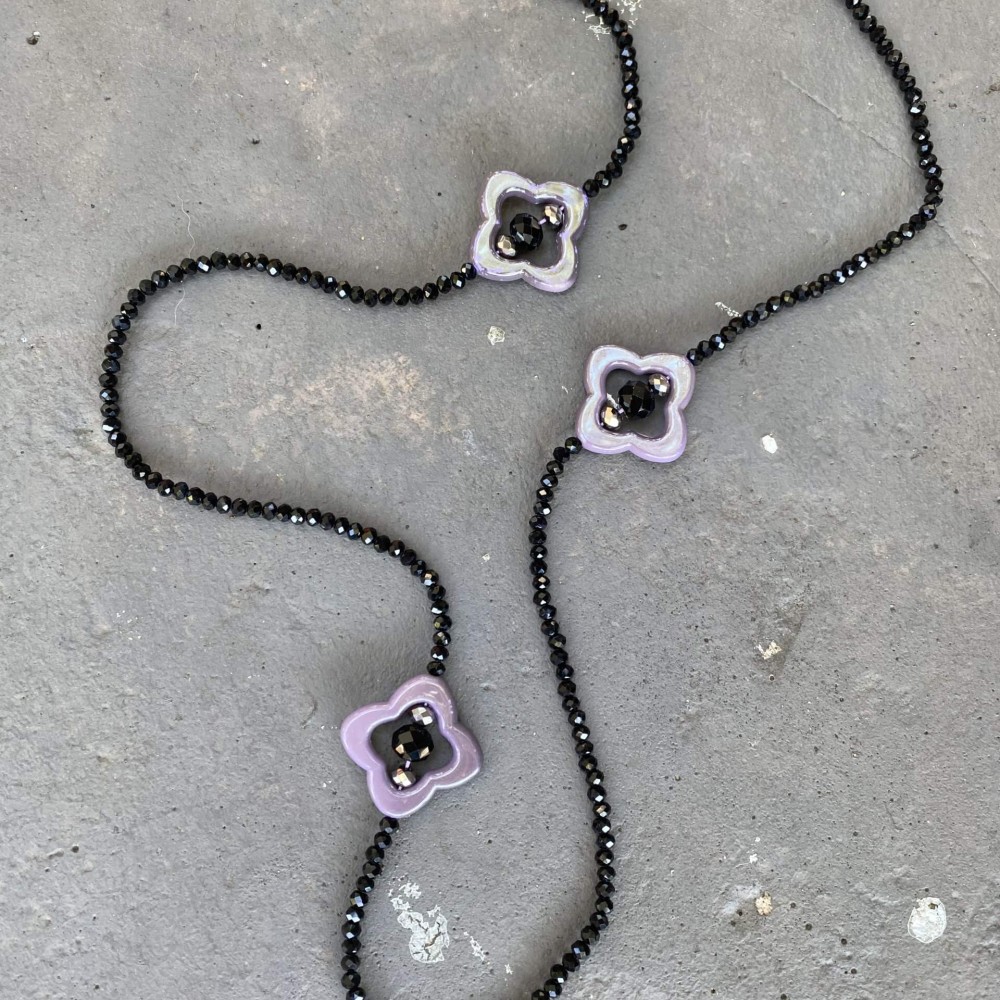 Κολιέ "Purple Flowers" Κολιέ "Purple Flowers"