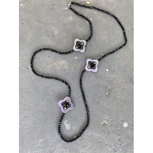 Κολιέ "Purple Flowers"
