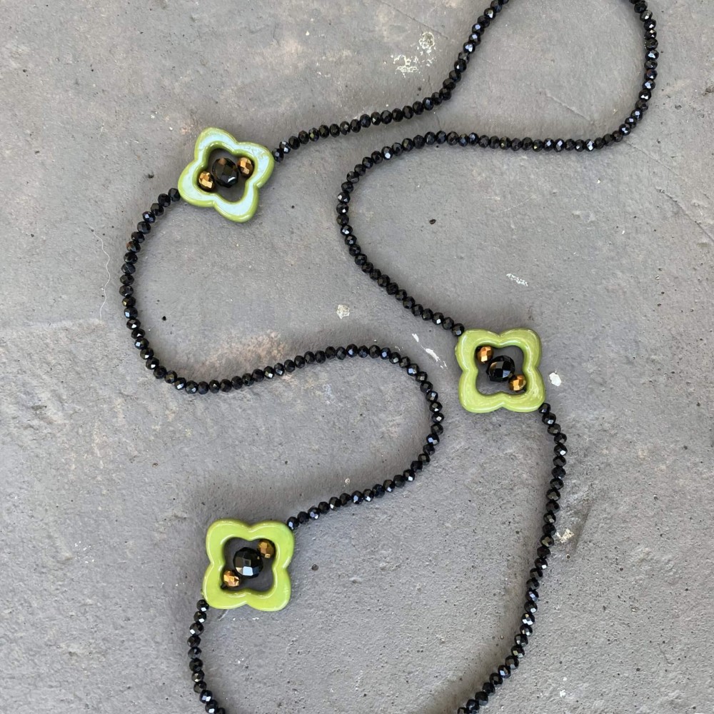 Κολιέ "Green Flowers" Κολιέ "Green Flowers"