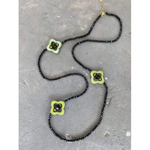 Κολιέ "Green Flowers"