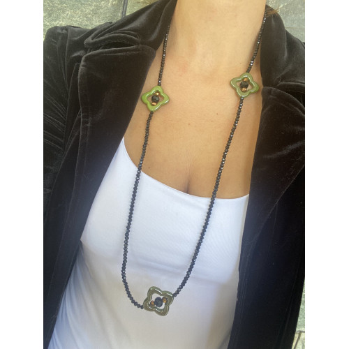 Κολιέ "Green Flowers"