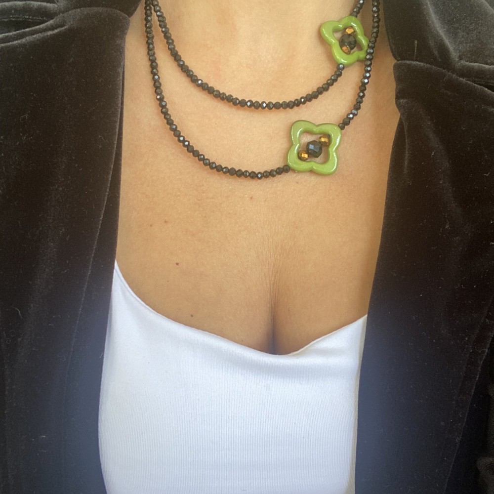 Κολιέ "Green Flowers" Κολιέ "Green Flowers"