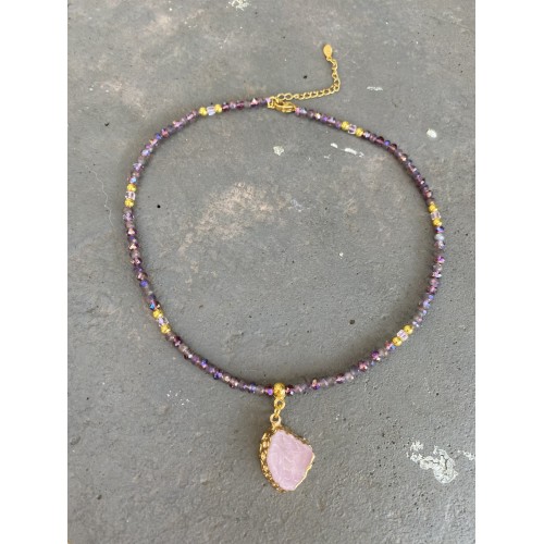 Κολιέ "Purple Agate"