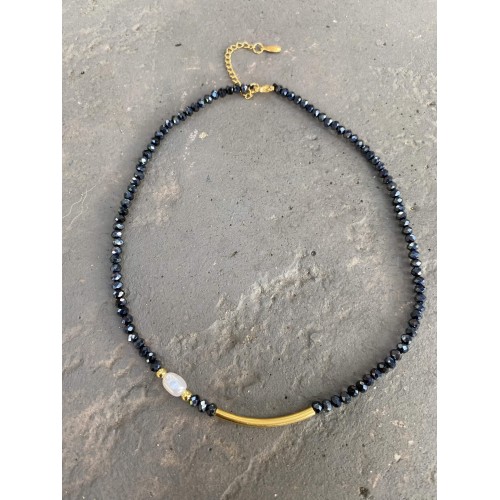 Κολιέ "Blueblack Elegance"