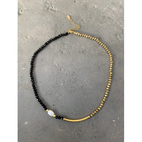 Κολιέ "Black Gold Elegance"