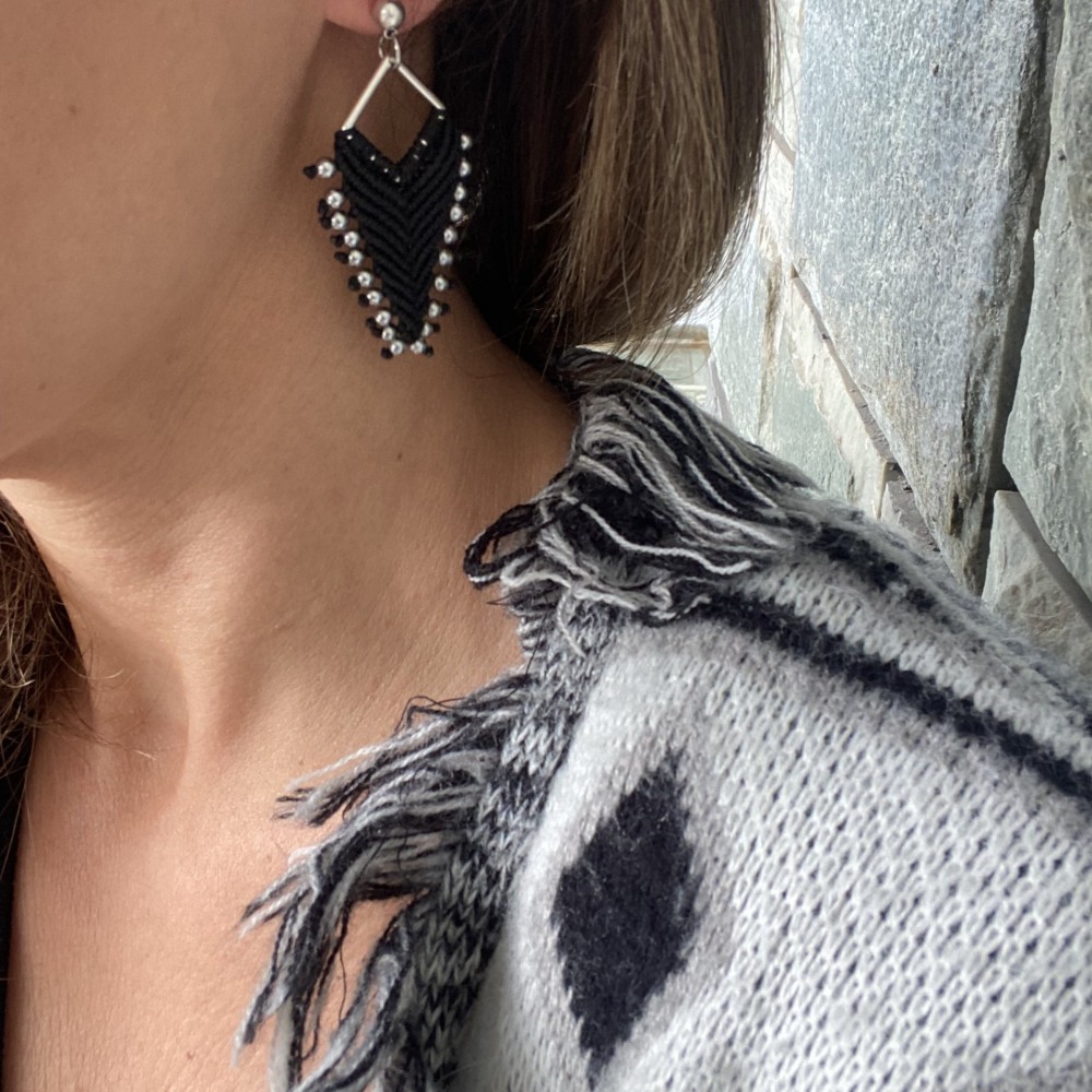 Σκουλαρίκια "Silver Chevron" Σκουλαρίκια "Silver Chevron"