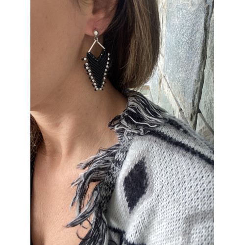 Σκουλαρίκια "Silver Chevron"