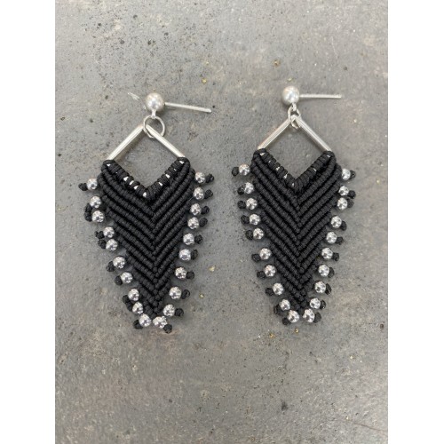 Σκουλαρίκια "Silver Chevron"