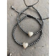 Βραχιόλι "Silver Heart Hematite" Βραχιόλι "Silver Heart Hematite"
