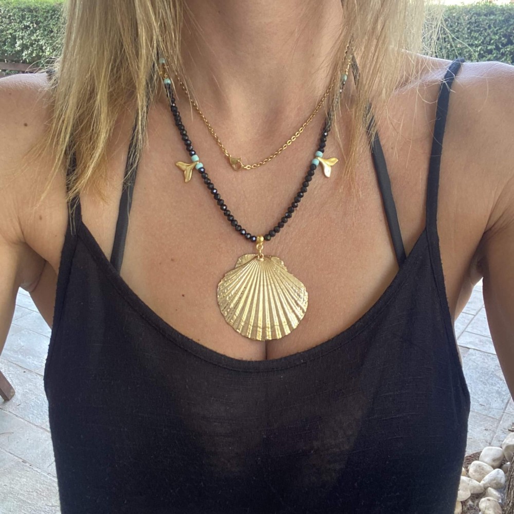 Κολιέ "Golden Seashell Dreams" Κολιέ "Golden Seashell Dreams"
