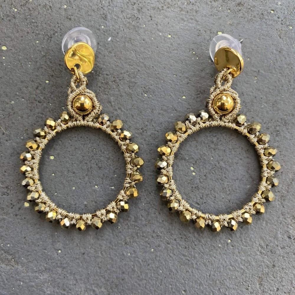 Σκουλαρίκια "Golden Charm Hoops" Σκουλαρίκια "Golden Charm Hoops"
