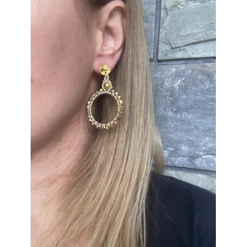 Σκουλαρίκια "Golden Charm Hoops"