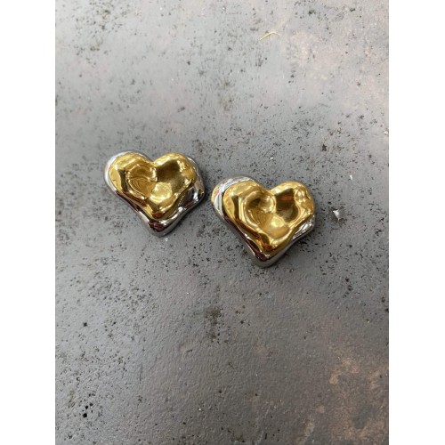 Σκουλαρίκια "Golden Heart Embrace"
